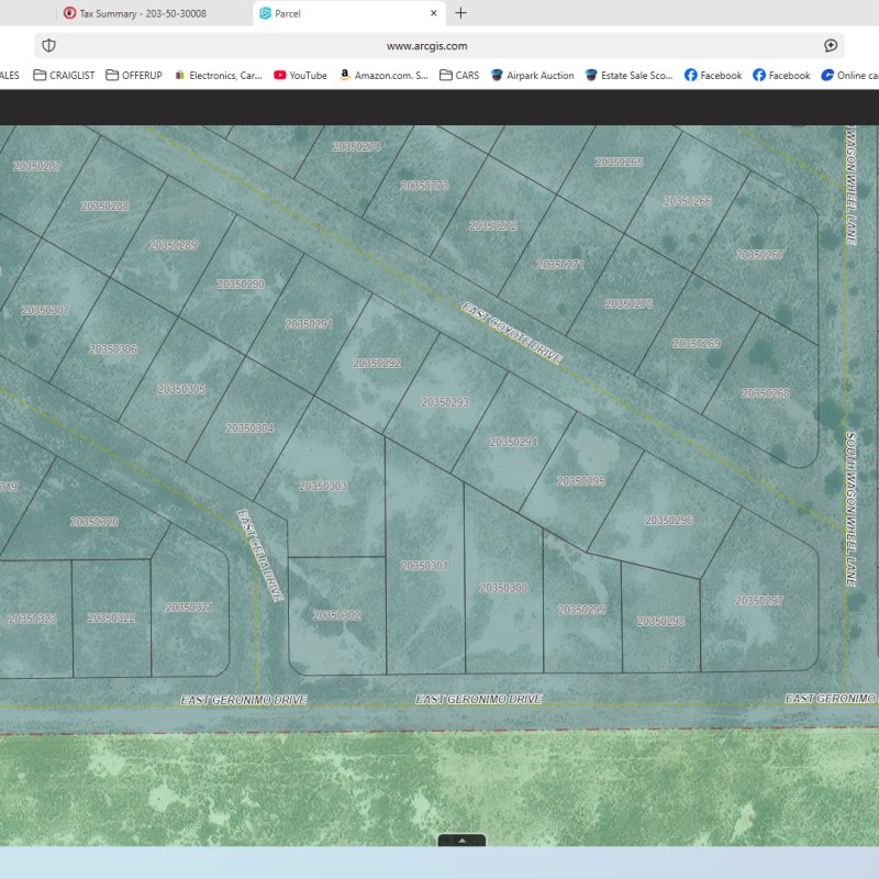 Parcel #7 = 203-50-30008 Cochise County, AZ 85603- TWIN LAKES COUNTRY CLUB #4 LOT 1607 - .32 AC